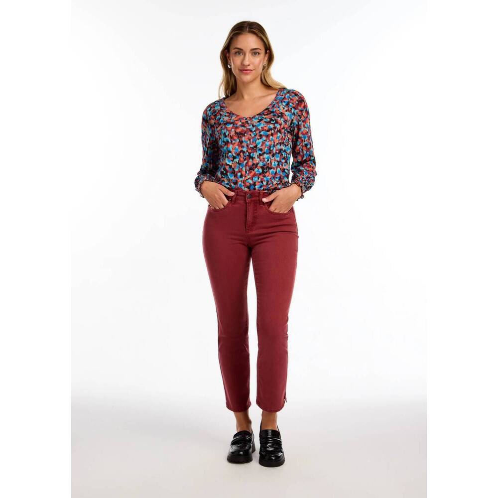 NEW FDJ olivia bootcut ankle jeans in rust